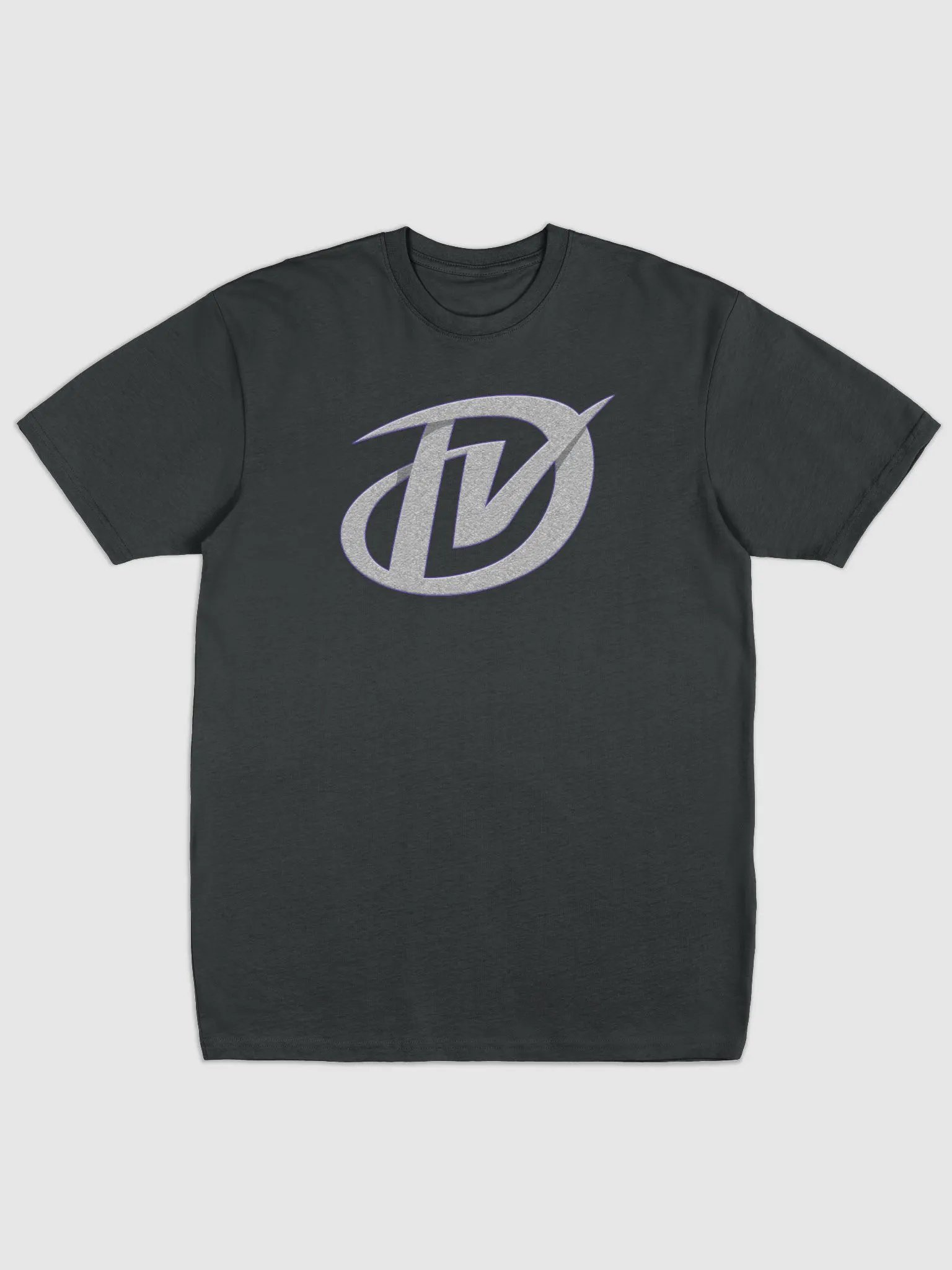 DV Logo Heavyweight Tee (Grey texture w/ Purple outline) product image (1)