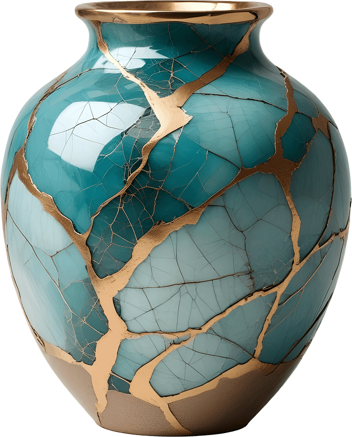 Kintsugi Serenity – Harmony Vase PNG product image (1)