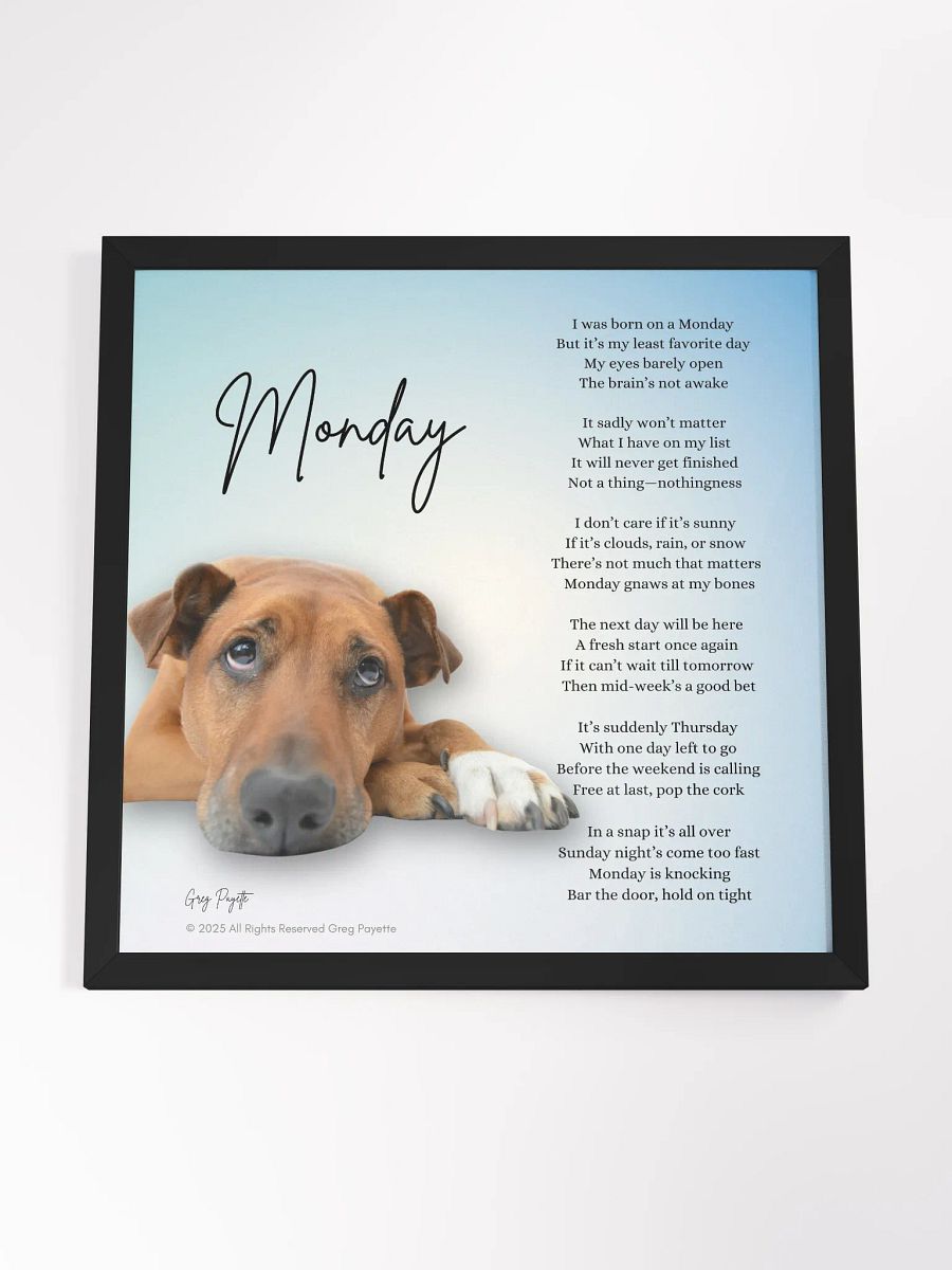 "Monday" - a Poem by Greg Payette product image (39)