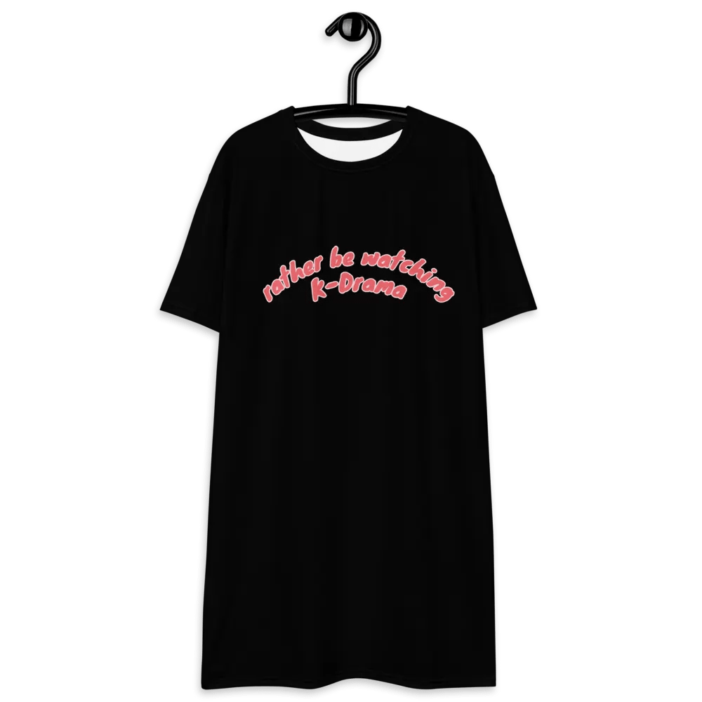 rather be watching kdrama cozy shirt dress product image (4)