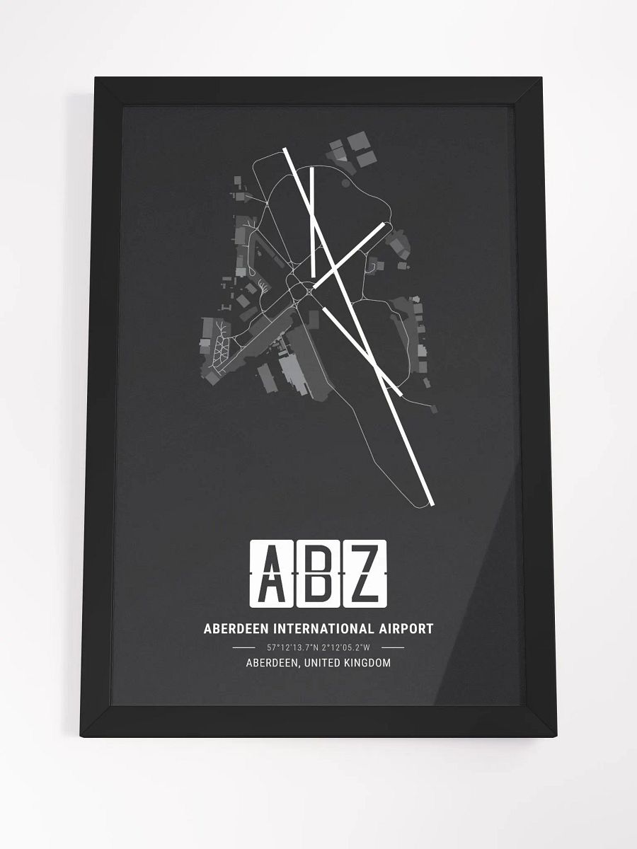 Framed Airport ABZ Premium Map On Matt Paper product image (4)
