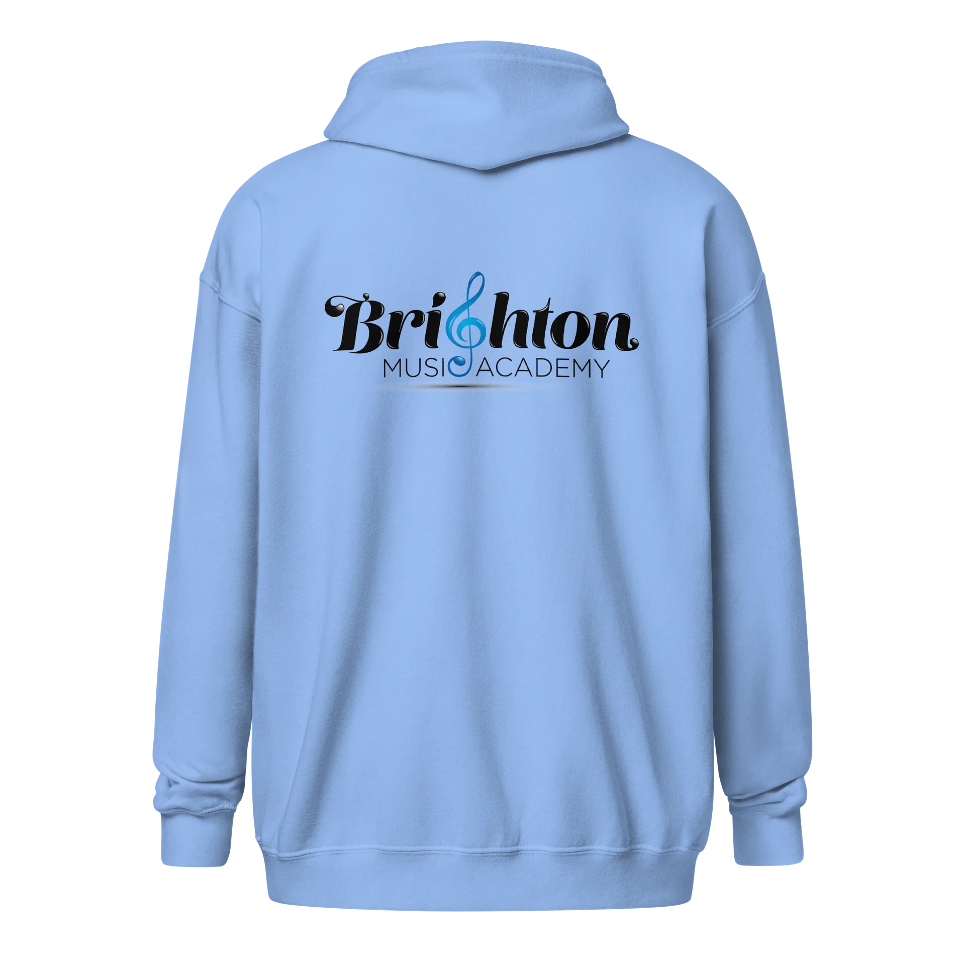 Brighton Music Academy Zip-Up Hoodie – Carolina Blue, Sport Gray, and White product image (4)
