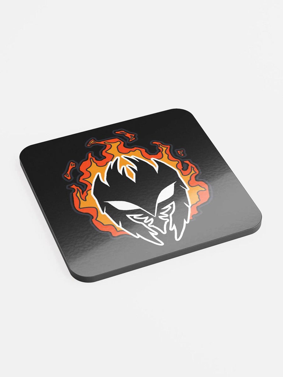 Mask Icon v2 (Black) Coaster (Black) product image (3)