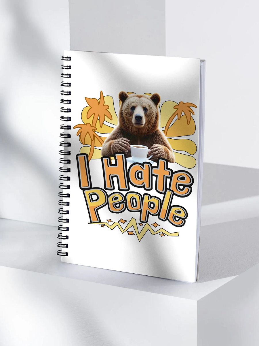 I Hate People Bear Sassy Coffee Notebook product image (3)