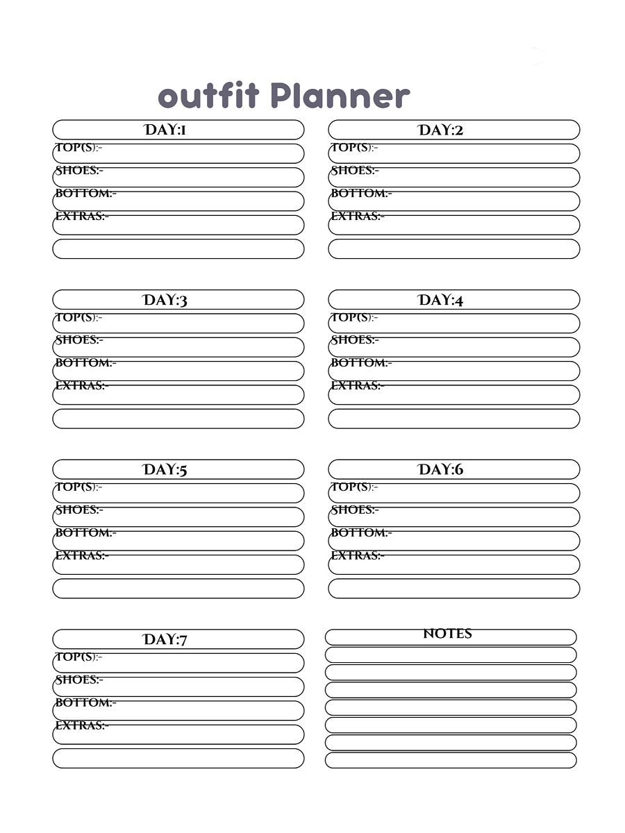 daily Outfit Planner" "My Style Journal: Daily Outfit Planner" "Outfit of the Day: A Daily Planner for Fashion product image (1)