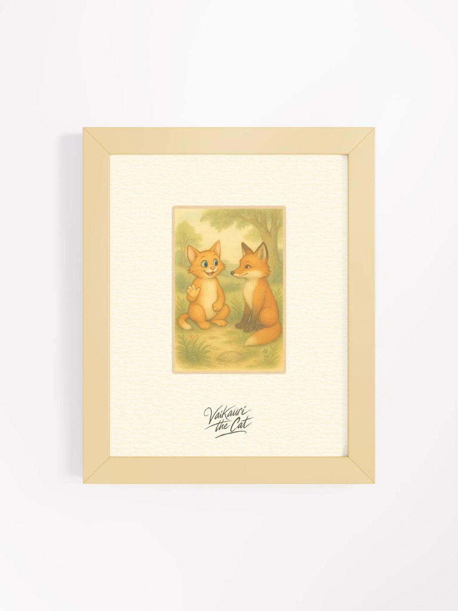 Vaikauri the Cat and Fox Framed Artprint product image (8)