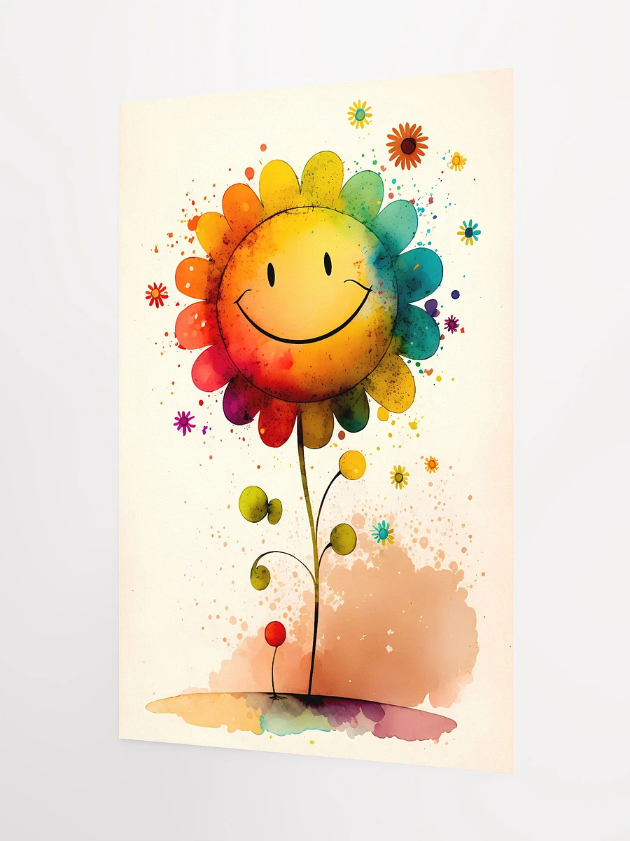Sunshine Smiles Sunflower Poster: Uplifting Colorful Art for a Happy Home Vibe Matte Poster product image (5)