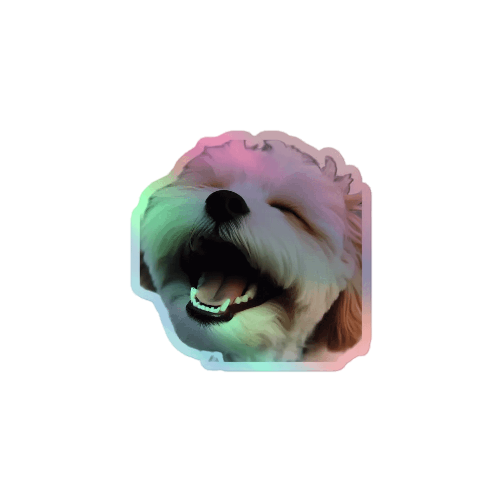 Laughing Holographic Sticker product image (1)