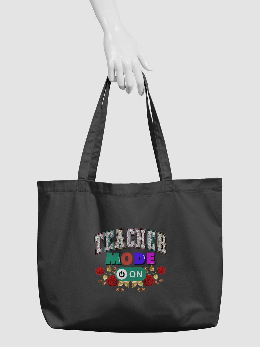 Teacher Mode On, Floral Teachers Eco Tote Bag product image (3)