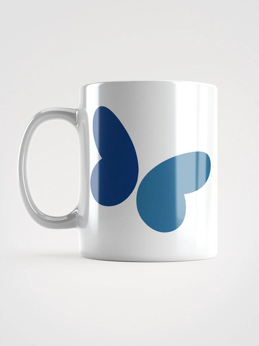 Blue Butterfly Wings White Glossy Mug product image (5)