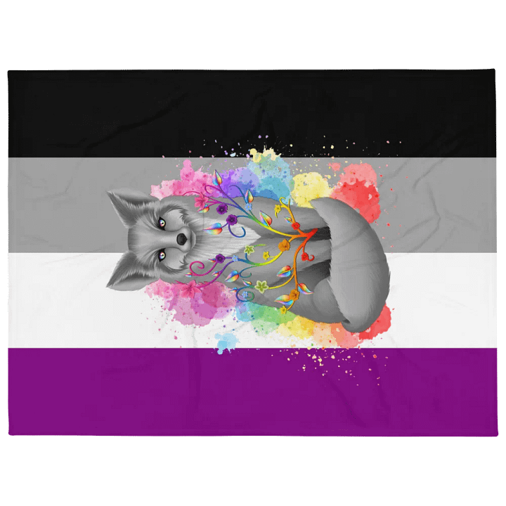 Asexual Pride Fox Blanket (2023) product image (1)