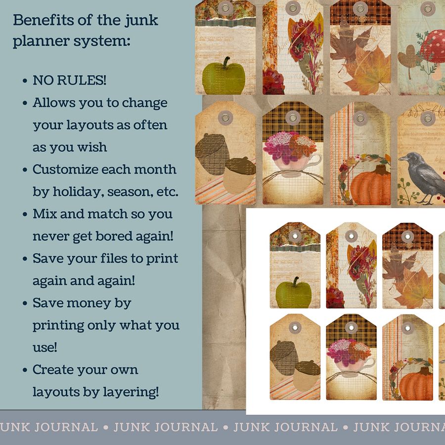 October Aesthetic - Printable Tags V1 product image (3)