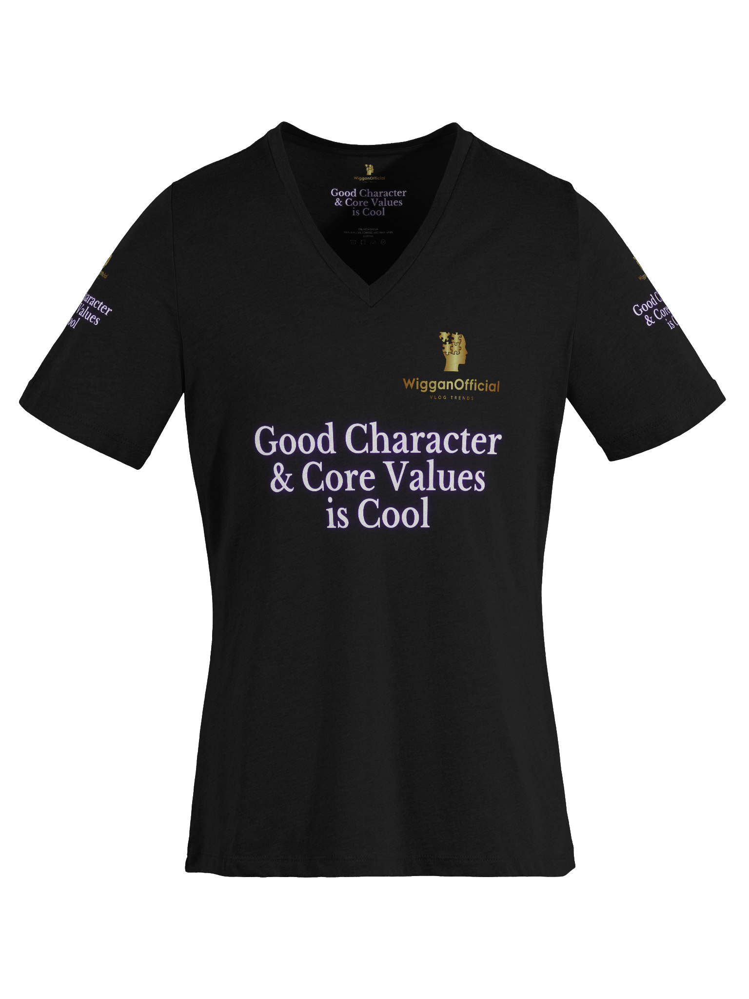 WigganOfficial “Good Character & Core Values is Cool” V-Neck T-Shirt product image (37)