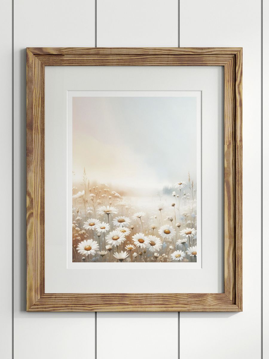 Watercolor Daisy Meadow Print product image (1)