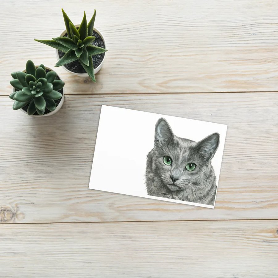 Russian Blue Cat - Card product image (12)