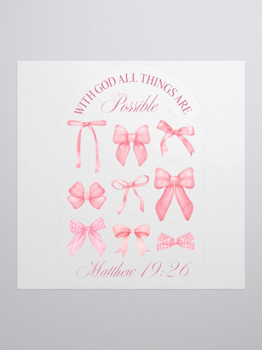 With God All Things Are Possible Kiss Cut Stickers product image (1)