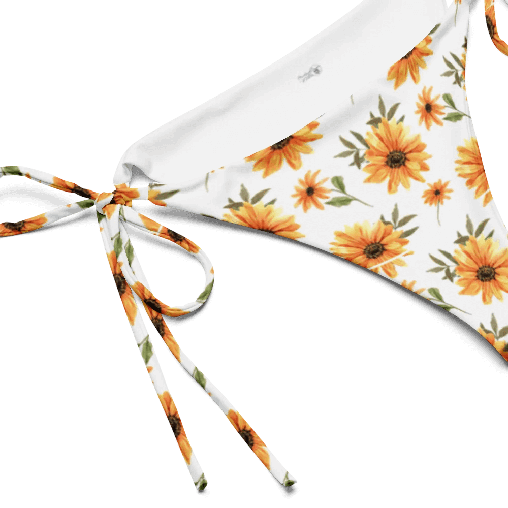 Watercolour Floral Pattern String Bikini Bottom - v6 product image (3)
