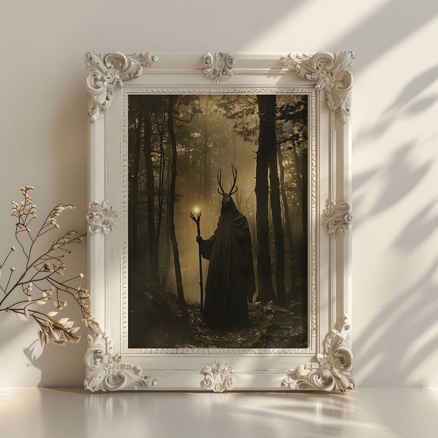 Forest Druid Victorian Photo Witchy Art Print product image (29)