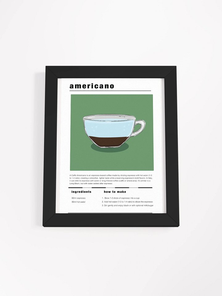 Framed Americano Coffee Print product image (1)