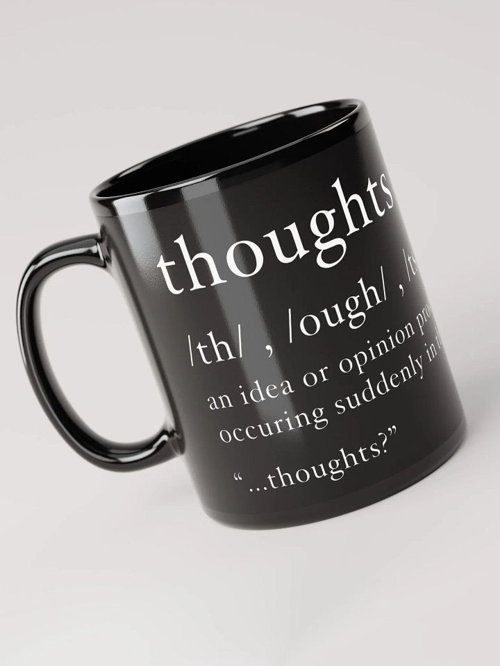 Thoughts Definition Mug Black product image (1)