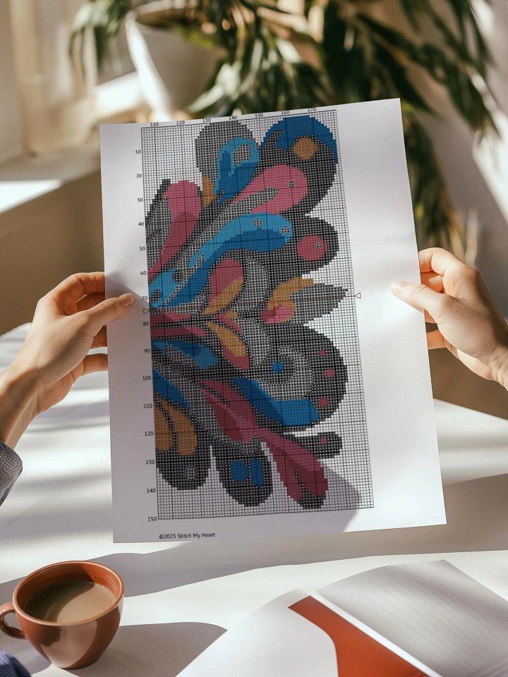 Kaleido Flutter Cross Stitch Pattern product image (2)