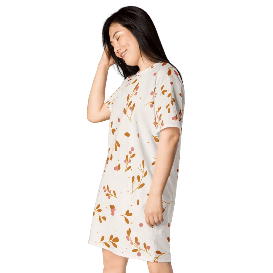 Botanical Harmony All-Over T-Shirt Dress product image (3)