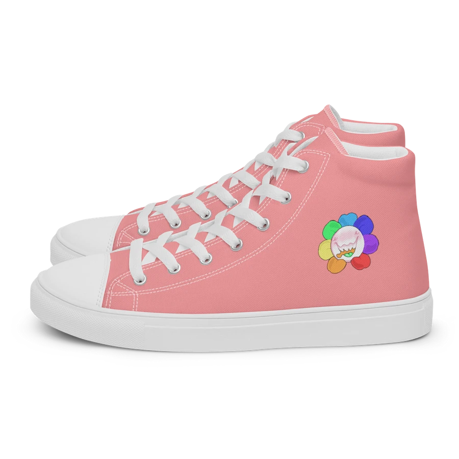 Pastel Red and White Flower Sneakers product image (2)