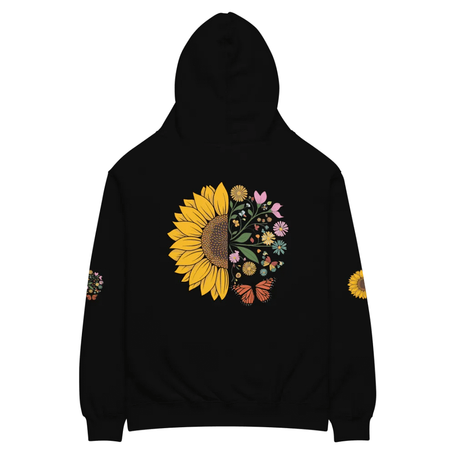 Elegant Sunflower & Floral Winter Coat Design – Perfect for Cold Weather! product image (7)