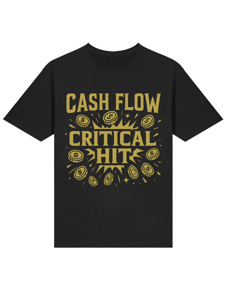Cash Flow Critical Hit – Funny RPG Gamer Hustle T-Shirt product image (3)
