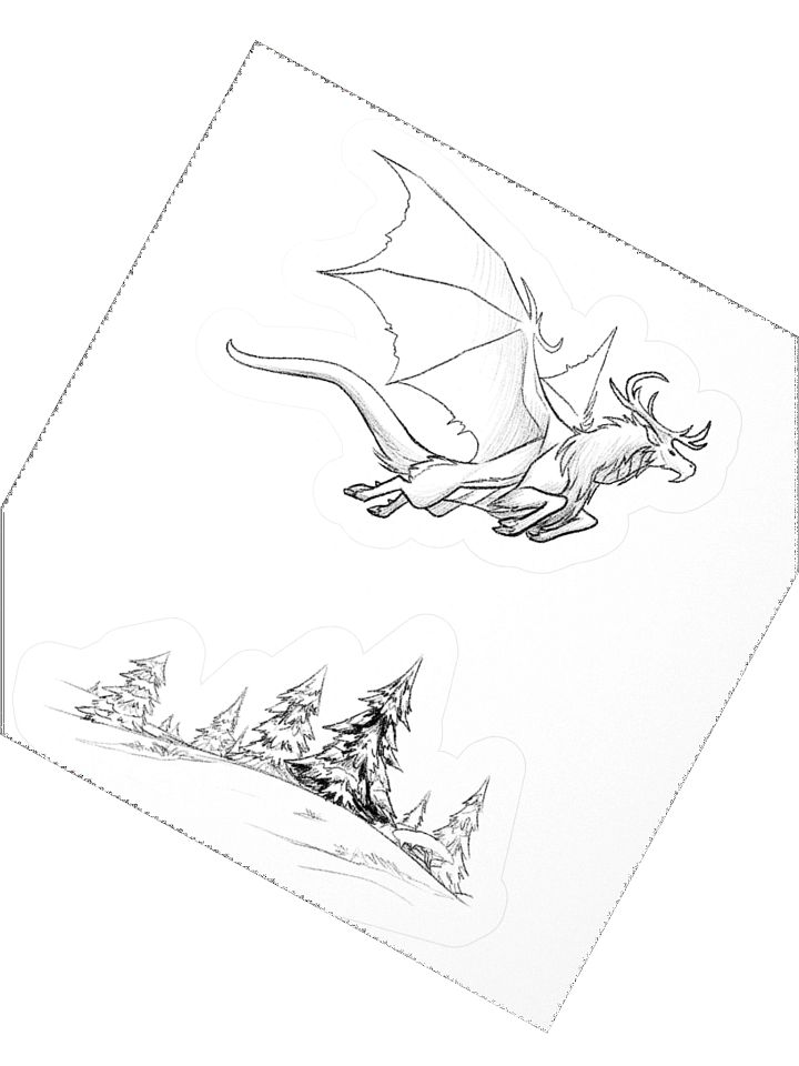 Caribou Dragon Sticker Set product image (2)