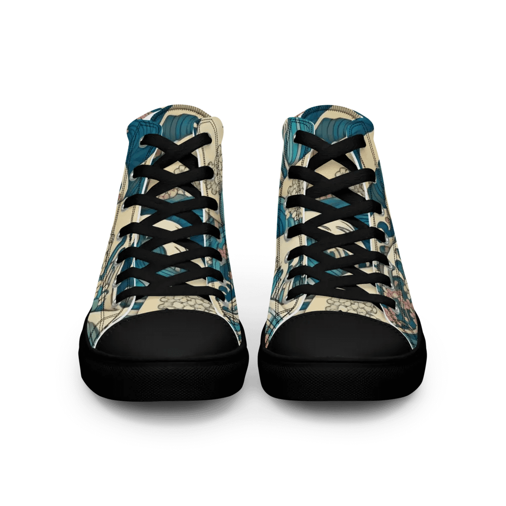 Ukiyo-e Waves Floral High Tops product image (3)