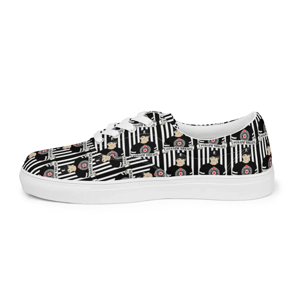 Grobari Čikago KK Partizan Men's Lace-Up Canvas Shoes product image (8)
