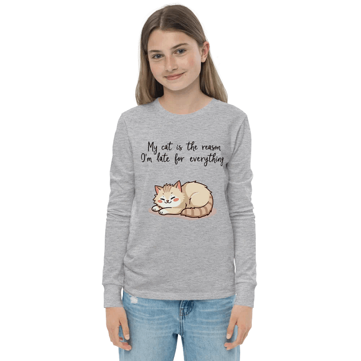 Cute Cat Excuse Long Sleeve Tee product image (1)