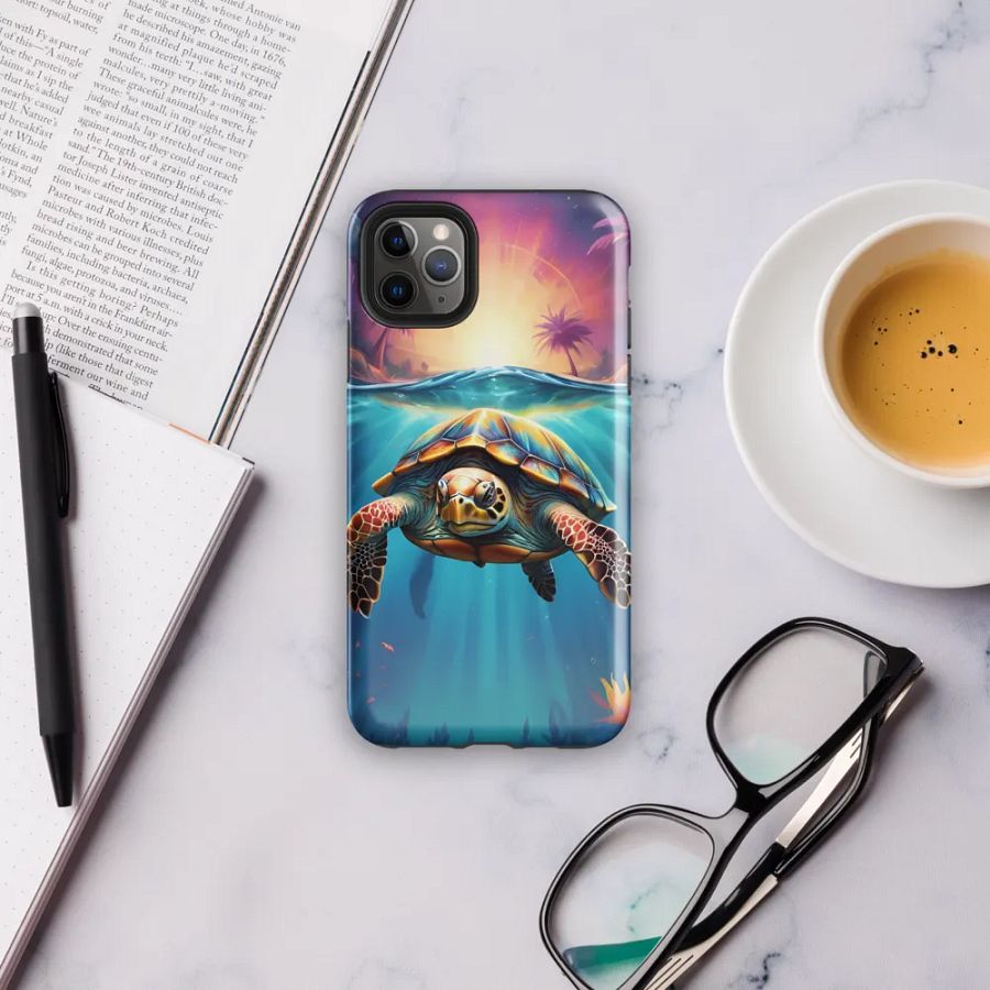 Tropical Turtle Adventure iPhone Case product image (38)