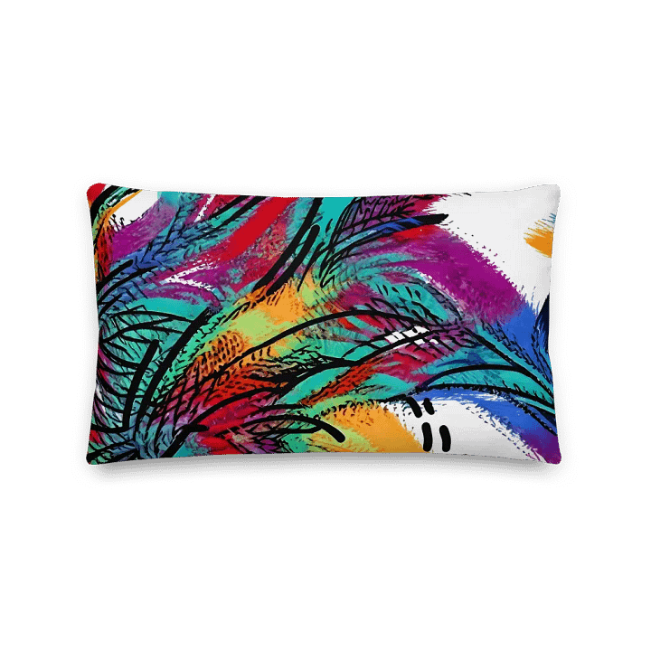 Abstract Asian Inspired Peacock Painted Premium Accent Pillow product image (1)