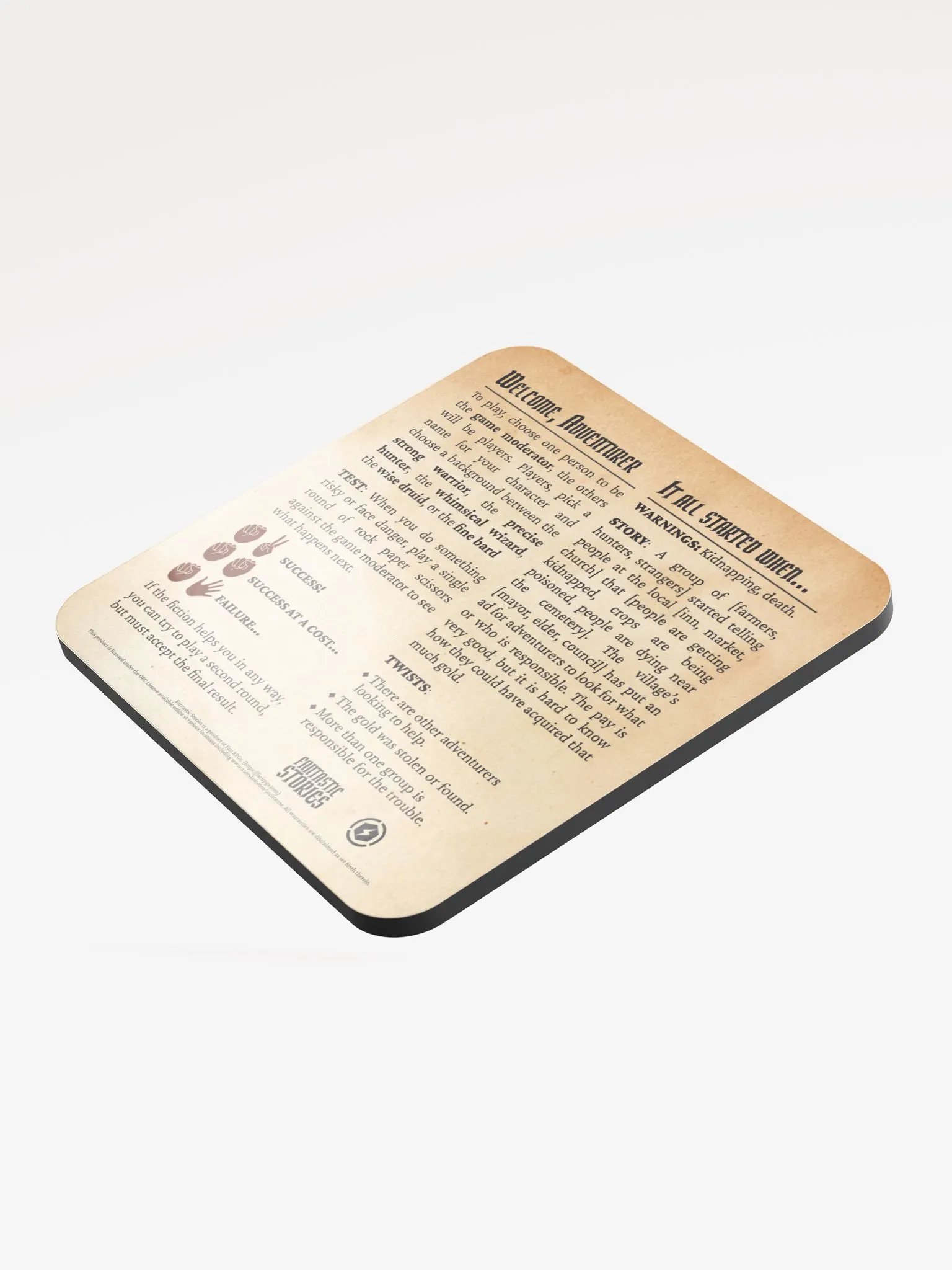 Fantastic Stories Coaster + PDF product image (2)