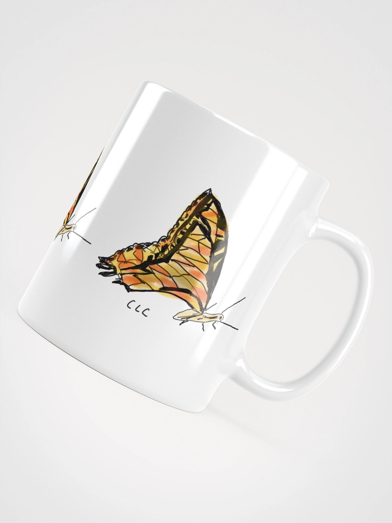 Butterfly Bliss White Glossy Mug product image (13)