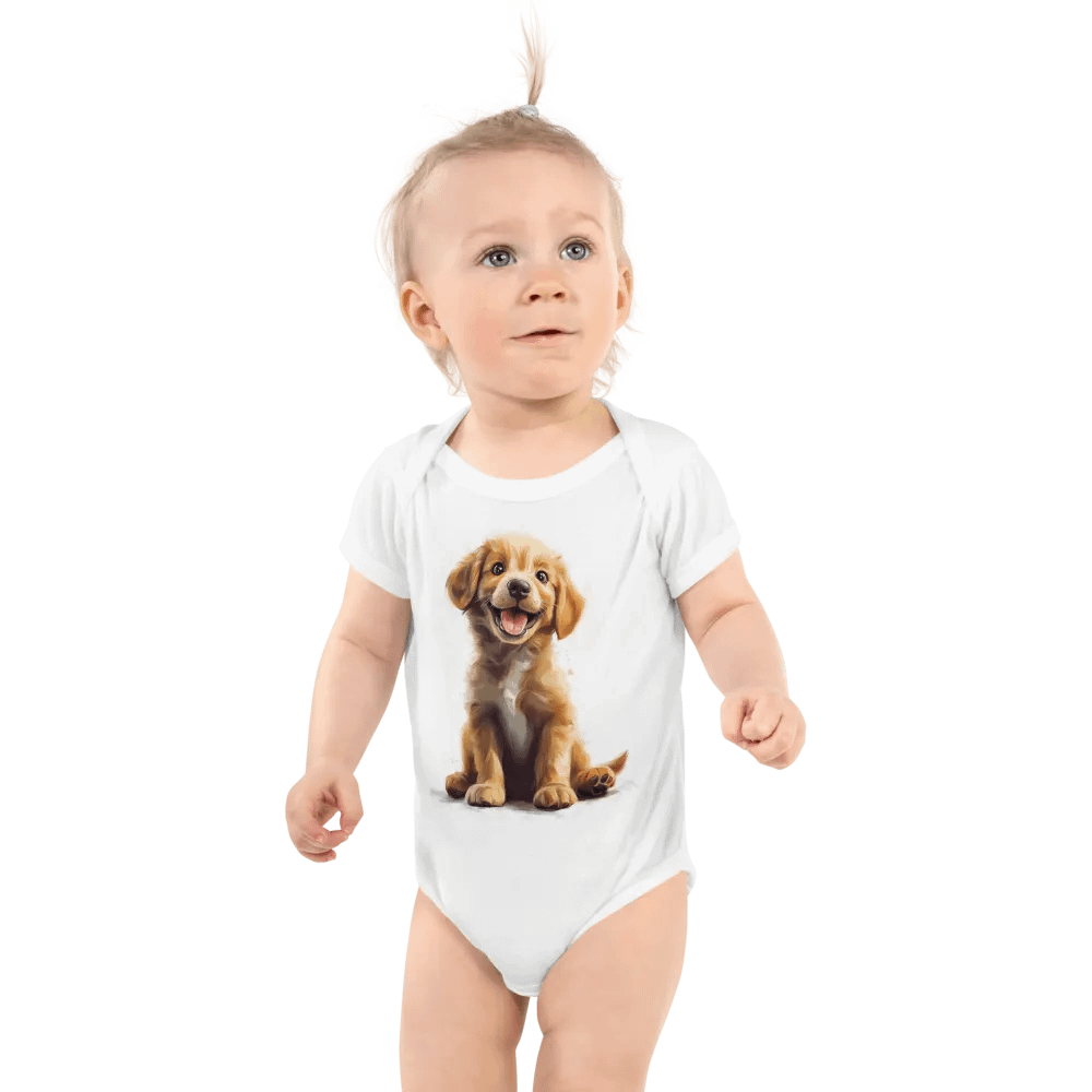 Playful Puppy Baby Bodysuit product image (1)