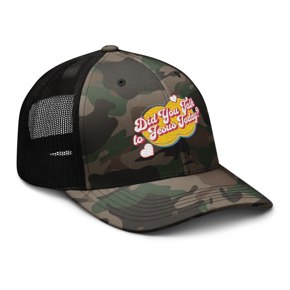 "Did You Talk to Jesus Today?" - Camo Hat product image (6)