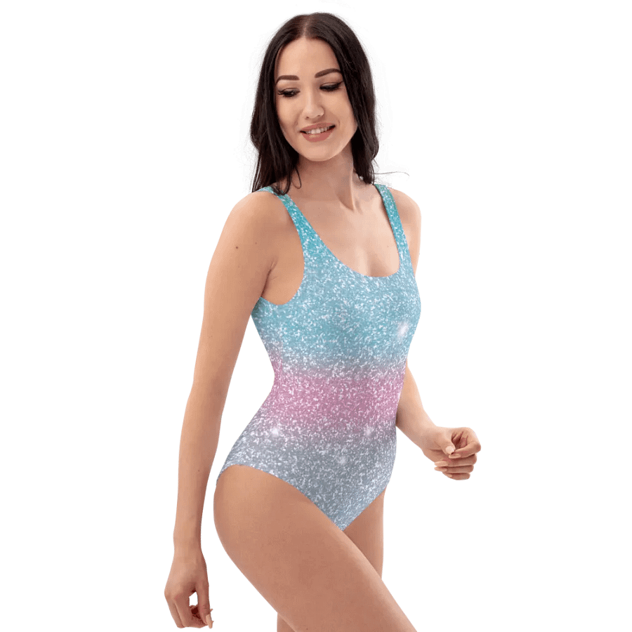 Glitter Unicorn Texture Design One Piece Swimsuit (4) product image (7)
