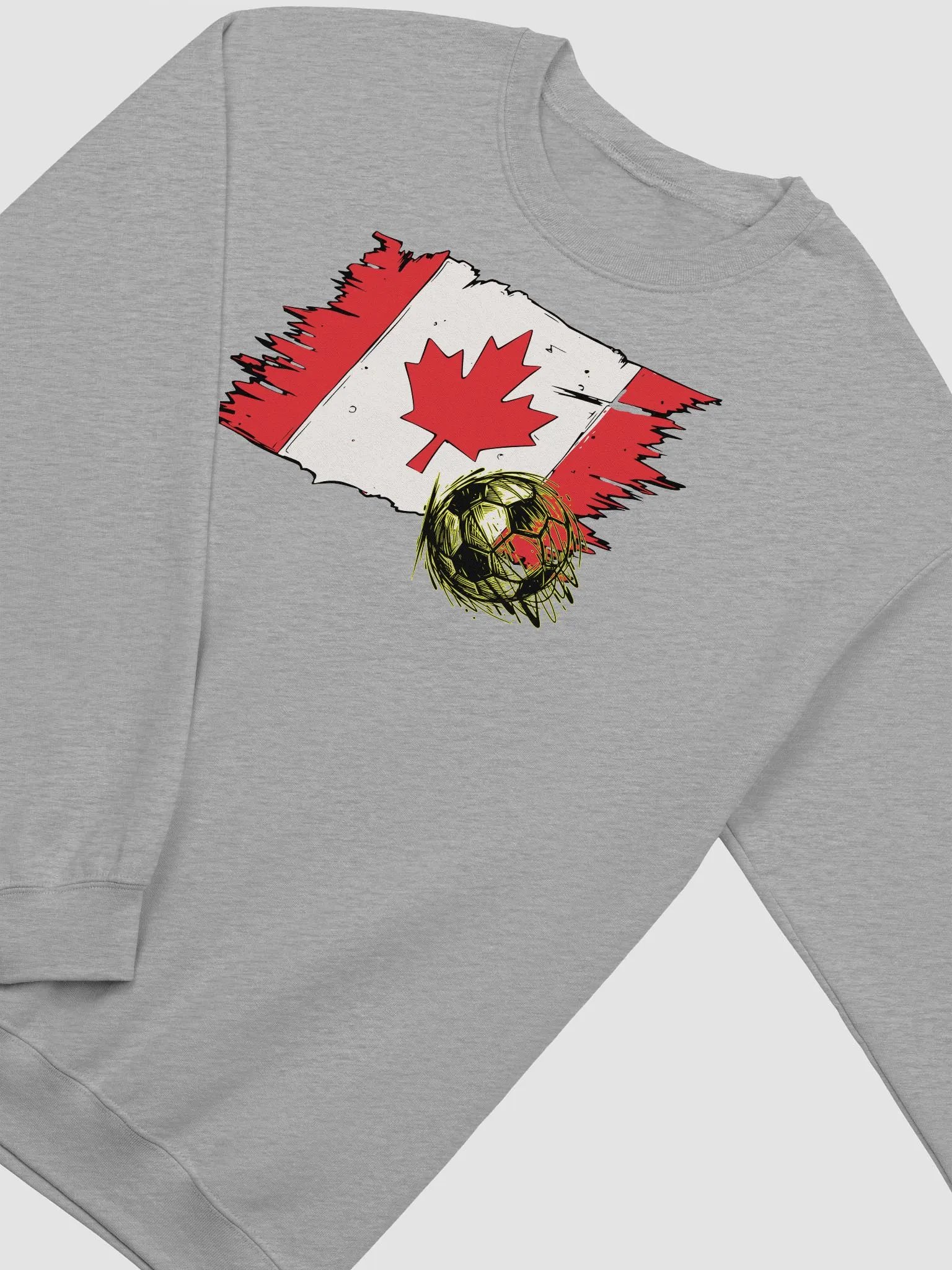 Canada Flag Soccer Football Crewneck Sweatshirt product image (2)