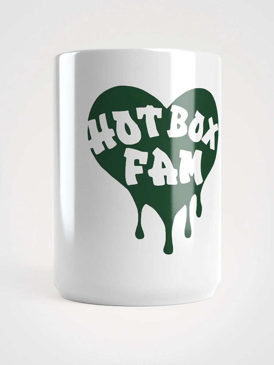 HOT BOX FAM TRANSPARENT DARK GREEN LOGO COFFEE MUG product image (5)