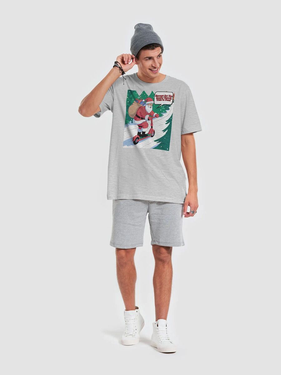 Santa Claus E-Scooting Up A Hill - T-shirt product image (35)