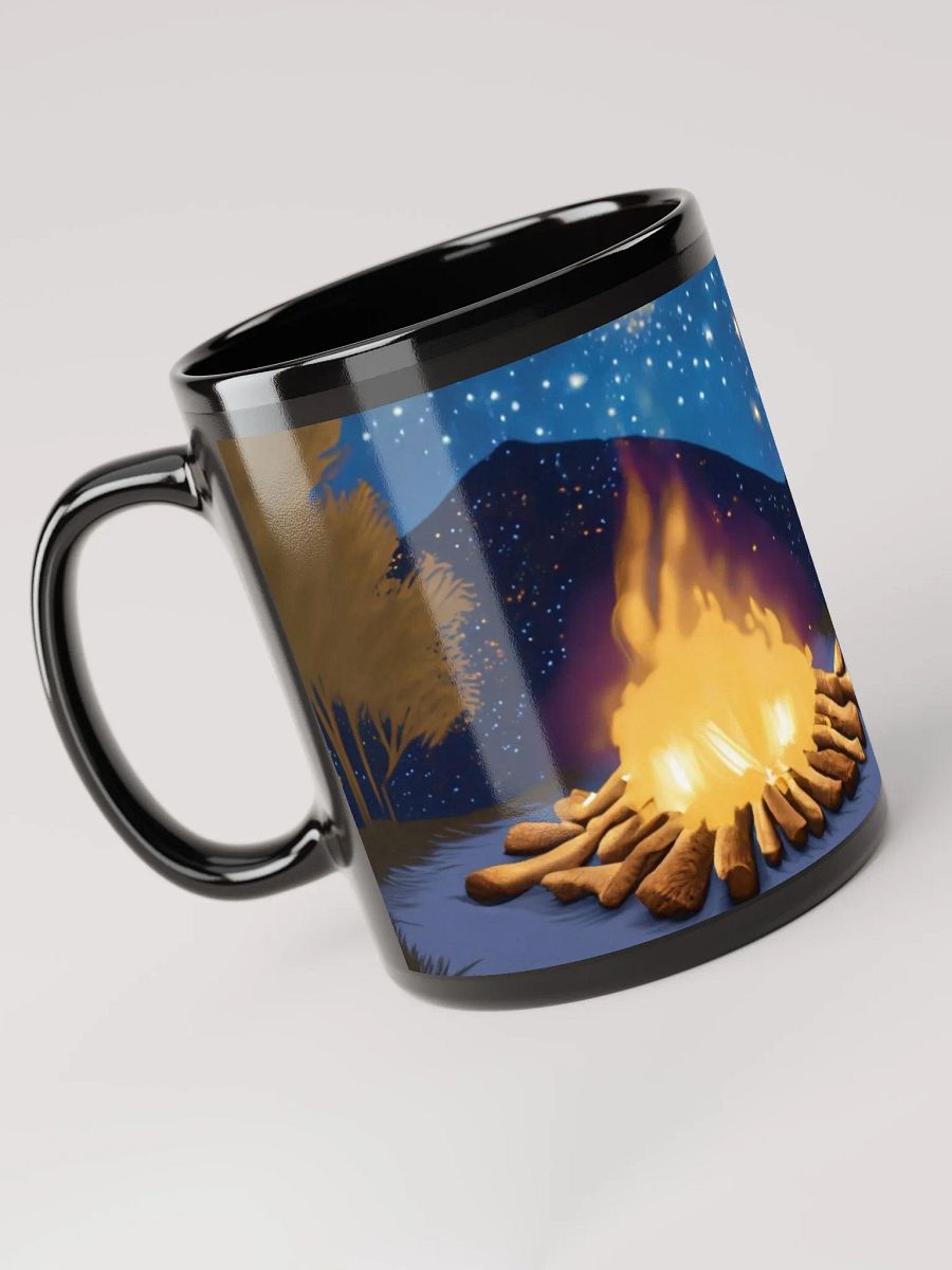 Campfire Companion: Black Glossy Mug for Dog Lovers product image (5)