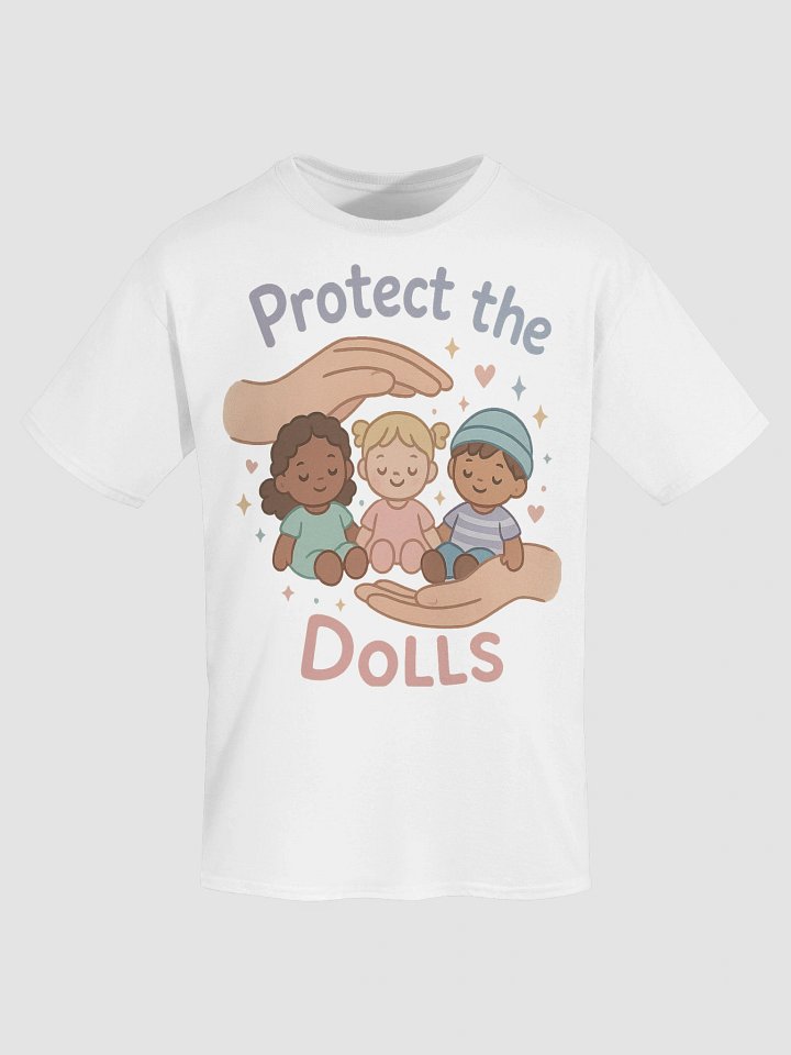 Protect the Dolls T-Shirt – Soft Hand-Drawn Design for Peaceful Living product image (1)