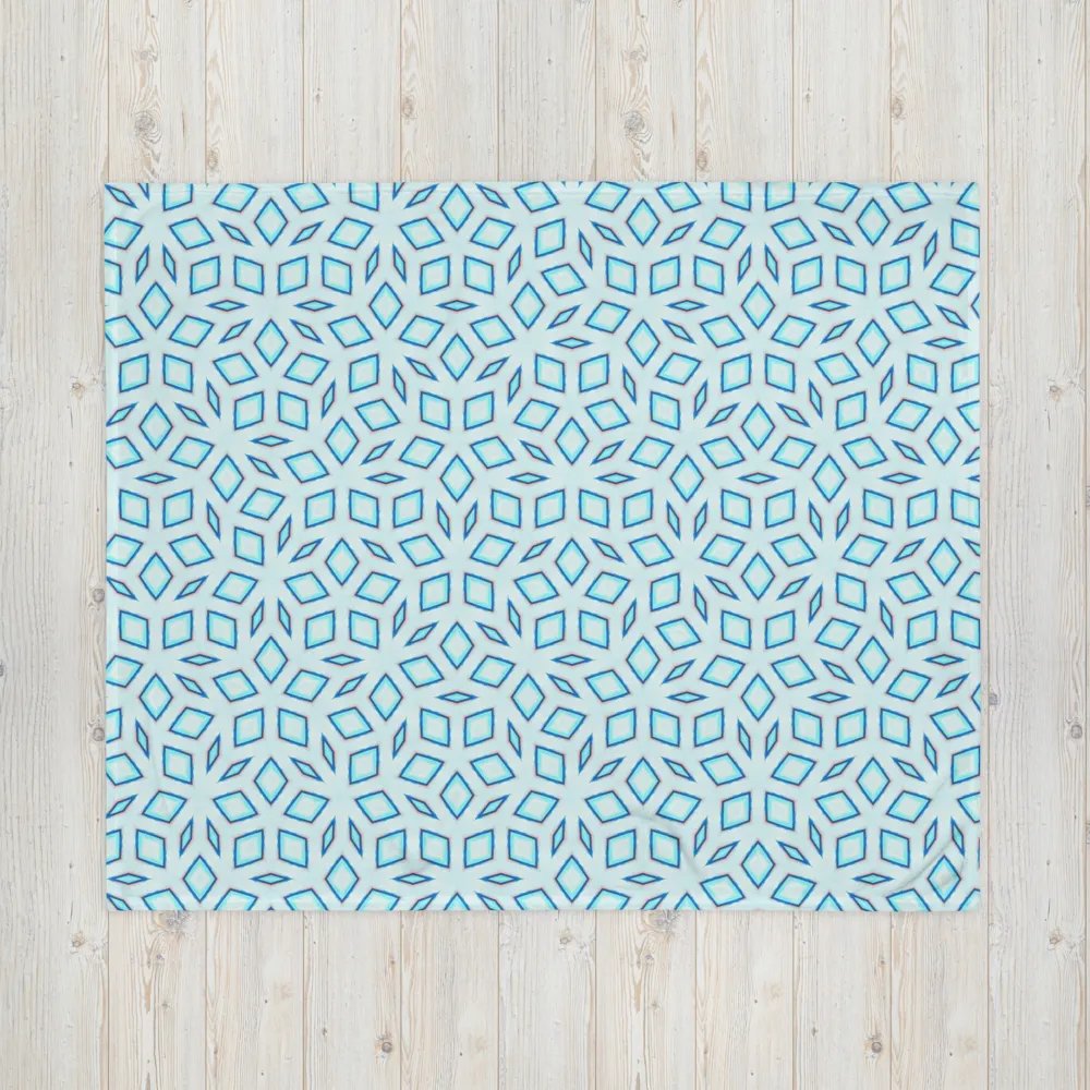 Blue Stained Glass Diamond Throw Blanket product image (6)
