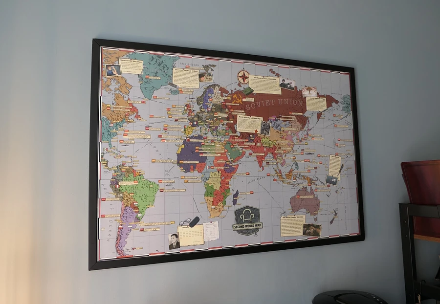 Ultimate WW2 Infographic Map | Framed w/Front Protector (RECOMMENDED) product image (5)