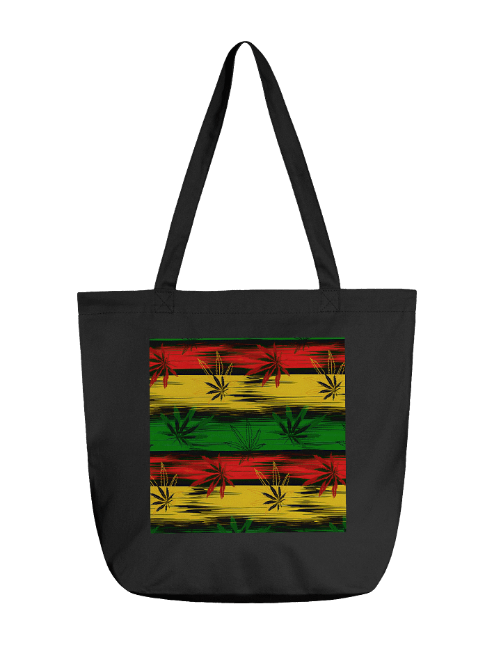 Cannabis Leaves Striped Tote Bag product image (1)