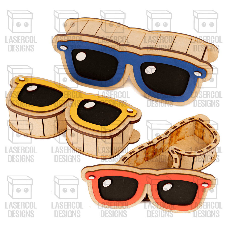 Glasses Shaped Boxes Set 1 (3 Sizes) - Laser Cut Files product image (2)