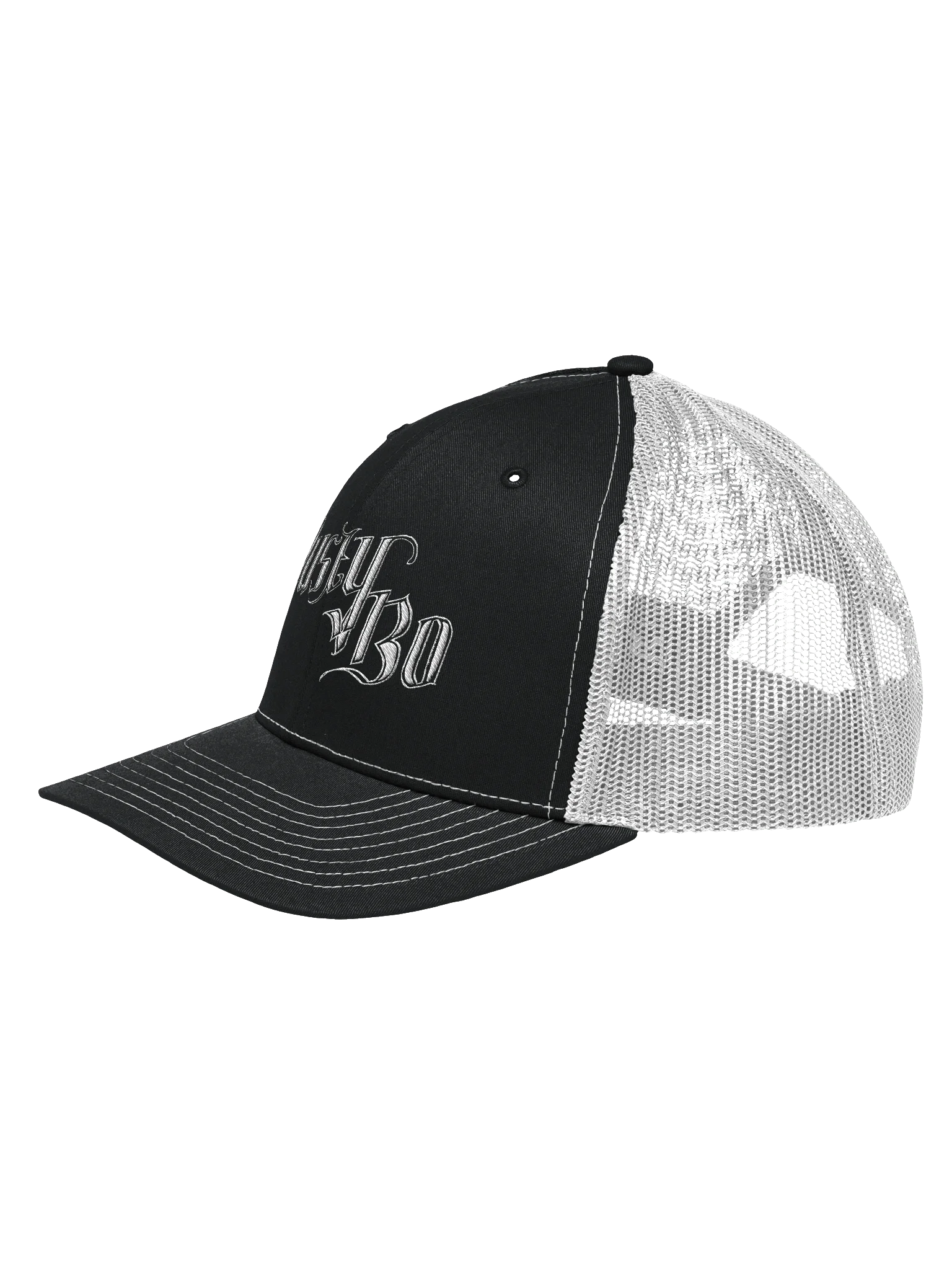 B&W Trucker Hat (Embroidered) product image (2)